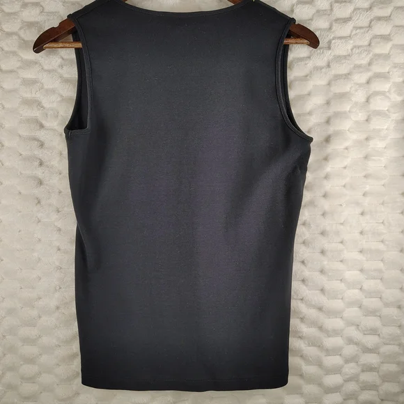 Jones New York Black Tank with Red and Gold Embroidery With Sequins Size M - Picture 6 of 7